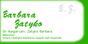 barbara zatyko business card